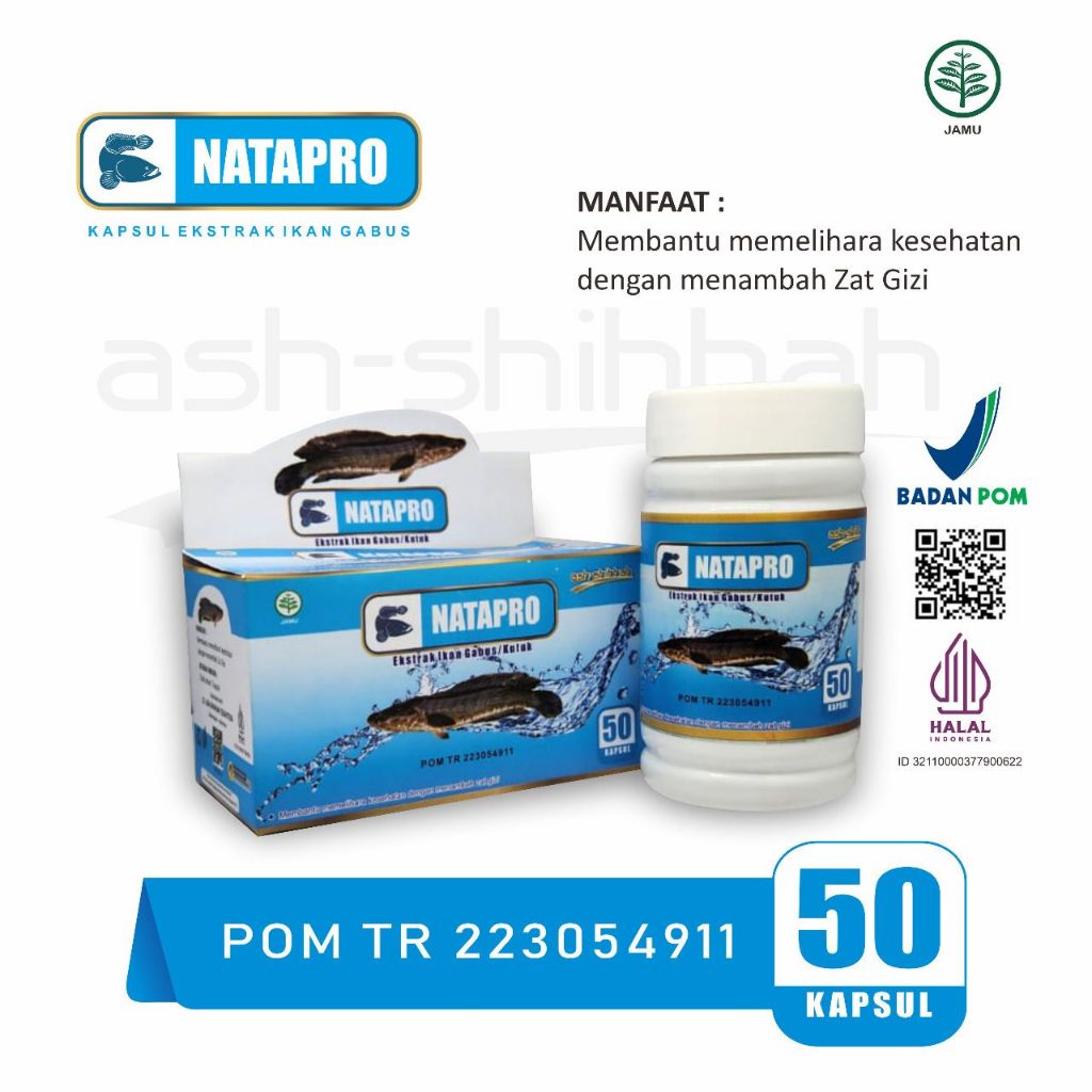 Natapro Pro Albumin BPOM Kapsul Albumin Ikan Gabus Kutuk Original