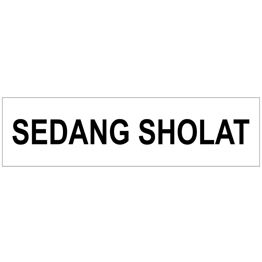 

papan meja akrilik sedang sholat ukuran 8x30cm