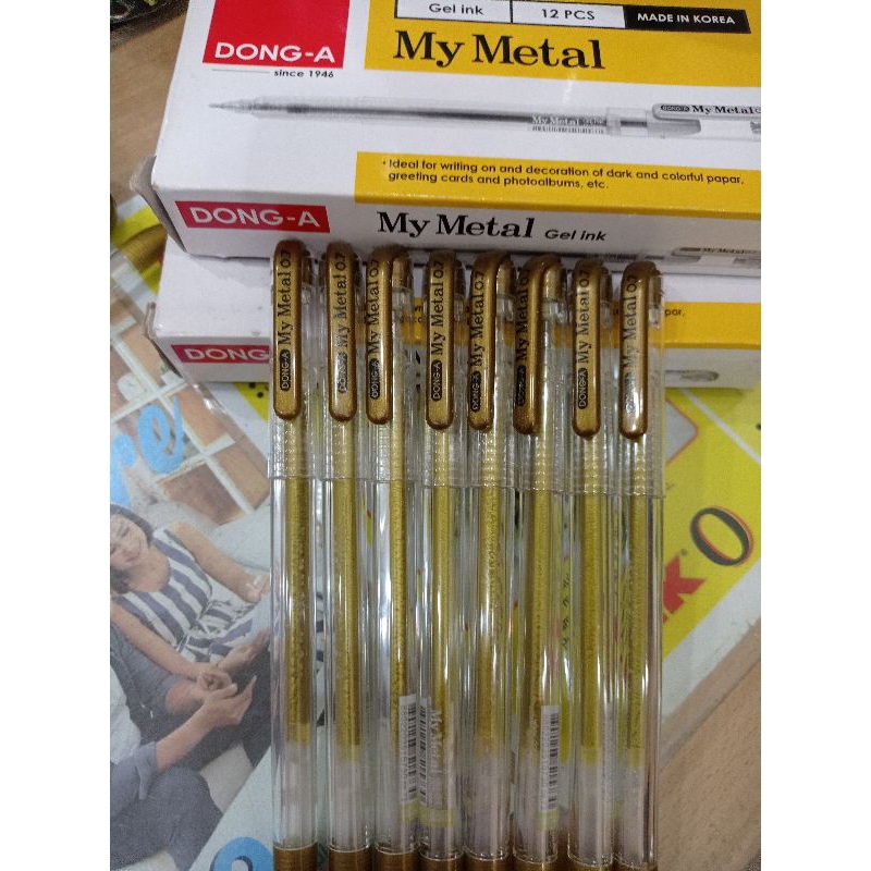 

pen my metal gold/pen dengan tinta emas merek dong a 0.5