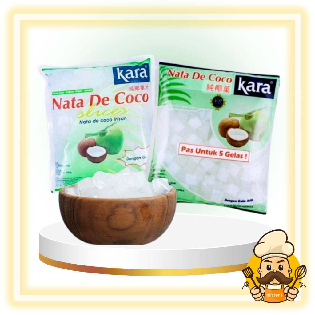 

Kara Nata de Coco 1 kg / KARA Nata De Coco Kemasan Plastik / Kara Nata De Coco Slice Sari Kelapa 1 kg / Nata De Coco Kara Slice irisan 1Kg Coco pandan