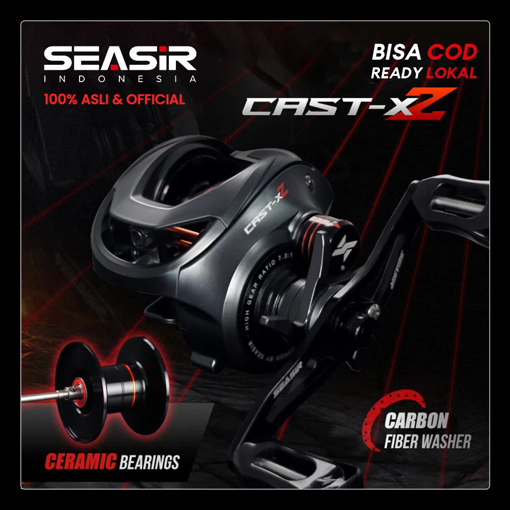 [OFFICIAL] SEASIR CAST X2 Reel BC, Reel Pancing Baitcasting, 1 Spool Aluminium, Ceramic Bearings 6+1