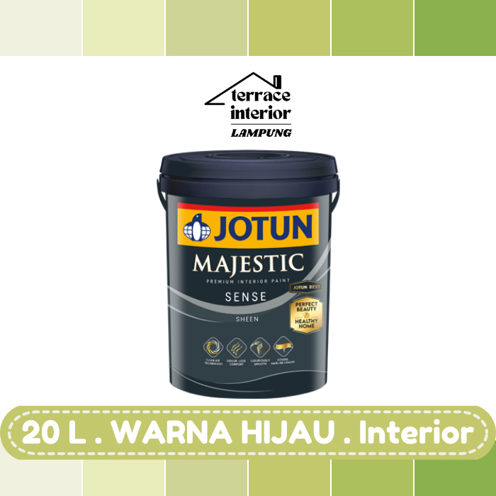 Cat Tembok Majestic Sense Interior Jotun warna Hijau 20 L