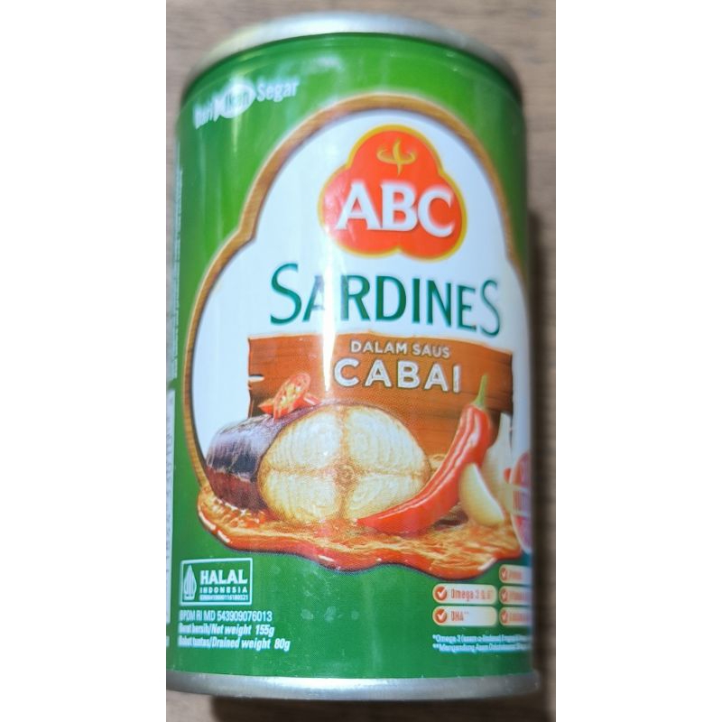 

ABC sardines 155gr ikan sarden kaleng