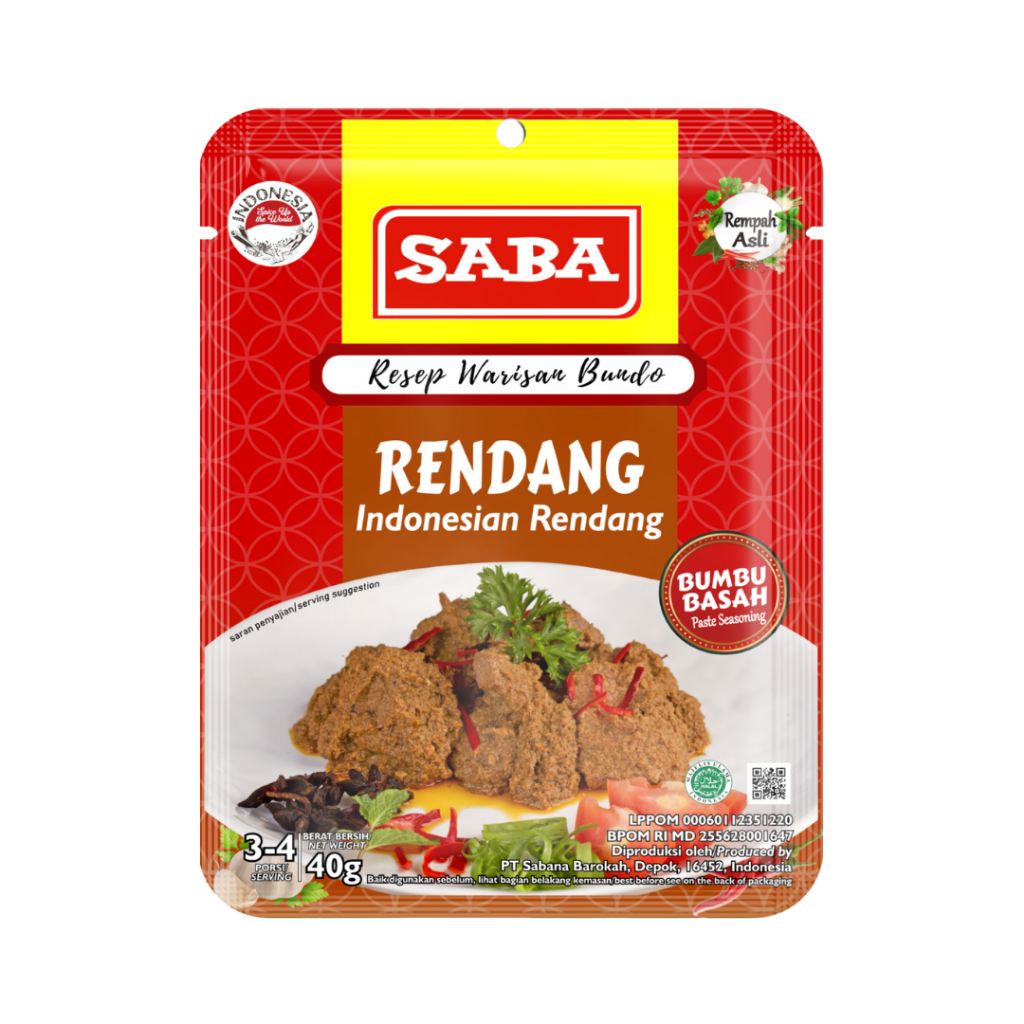 

SABA Bumbu Rendang 40g BPOM Siap Pakai Tanpa Pengawet