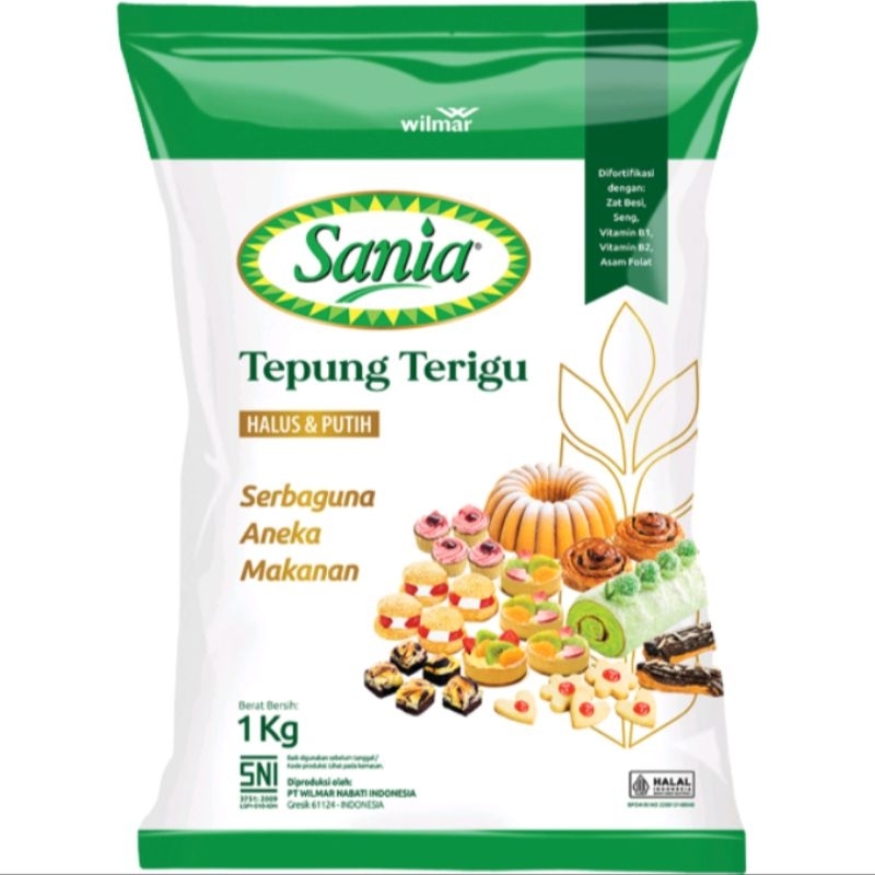 

Tepung terigu Sania 1KG