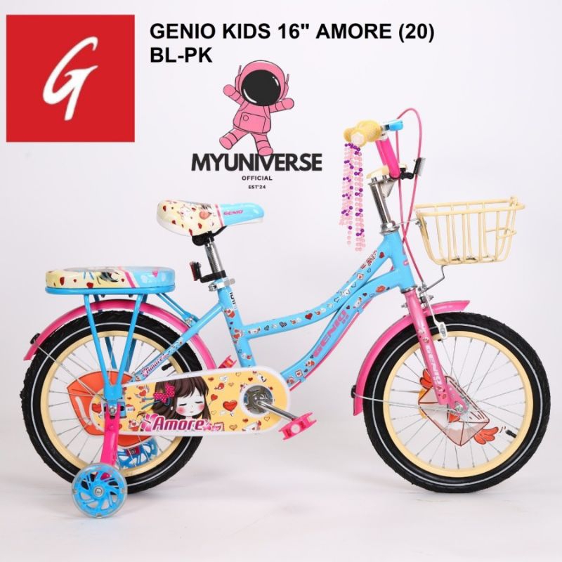 SEPEDA MINI ANAK PEREMPUAN 16 12 18 MINI GENIO AMORE MURAH