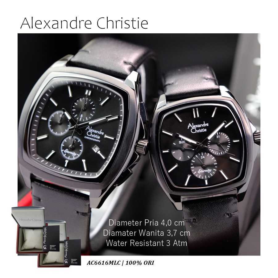 Alexandre Christie ORIGINAL jam tangan couple AC6616 pria wanita Alexander Cristie ori kulit terbaru