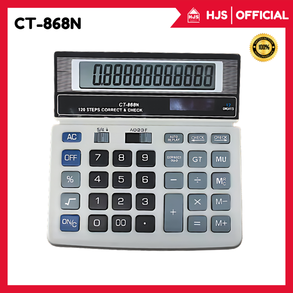 

Kalkulator CT-868N 12 Digit / Calculator Check Dual Power otomatis /Kalkulator 12 Digit Alat Hitung