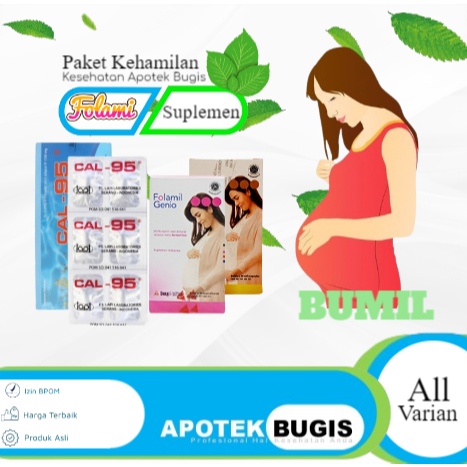 PAKET IBU HAMIL Folamil & CAL 95 Multivitamin & Mineral Ibu hamil & Menyusui