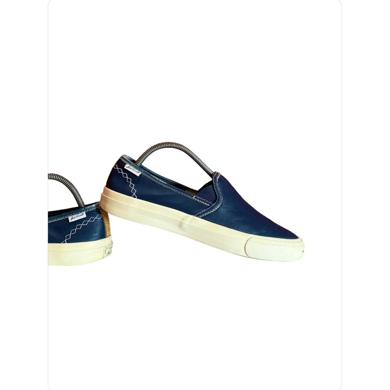 converse jack purcell slip on leather navy