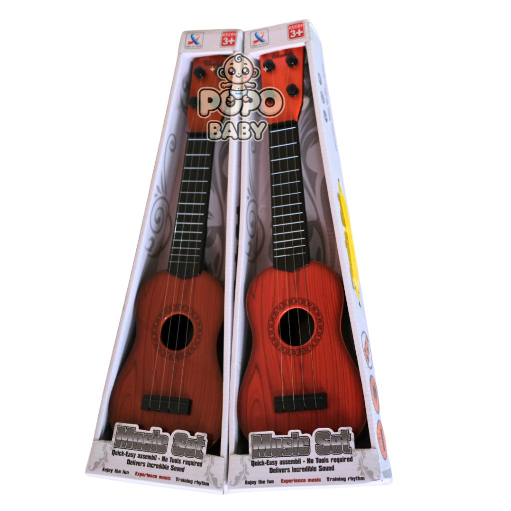 MAINAN GITAR ANAK/UKULELE ANAK (UKULELE KAYU MAINAN/GITAR MINI)