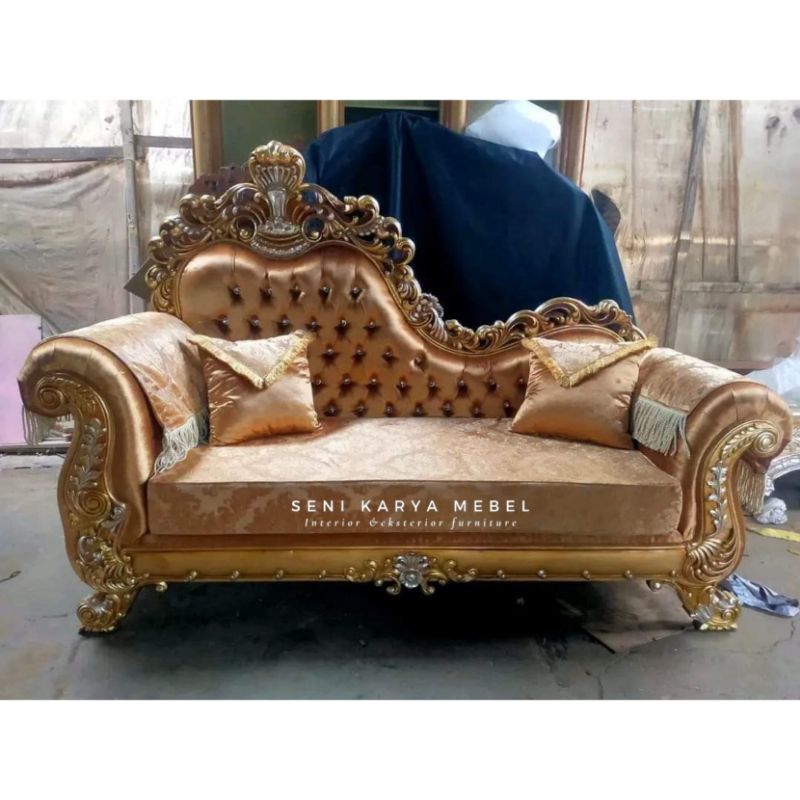 Sofa Ukir Gold Jati, Kursi Sofa Ukir Jati Jepara