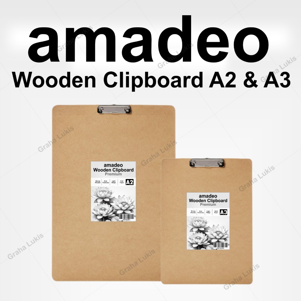 

Amadeo Wooden Clipboard Portrait A2 / A3 3mm