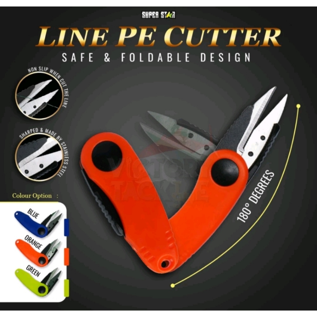 

Superstar pe line cutter gunting pemotong senar pancing pe leader