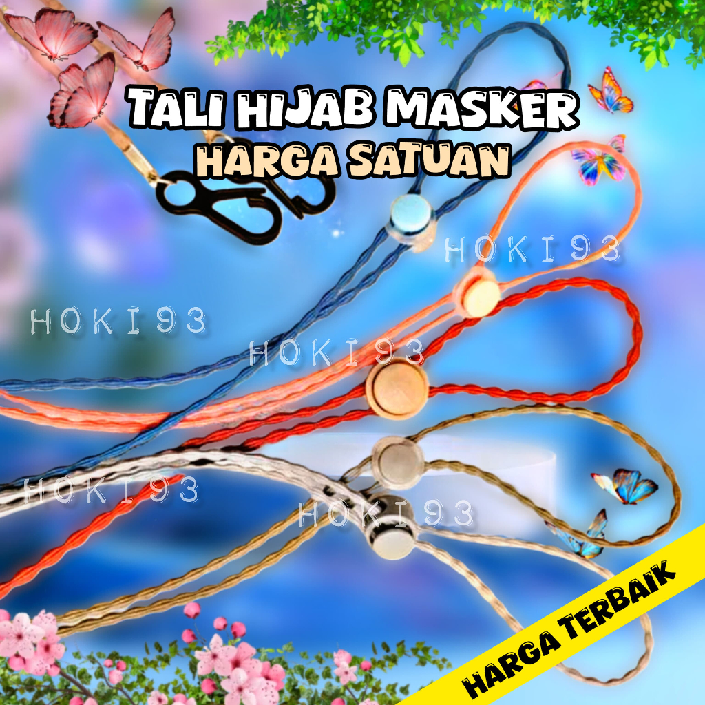 TALI MASKER  strap masker hijab tali padi konektor masker hijab
