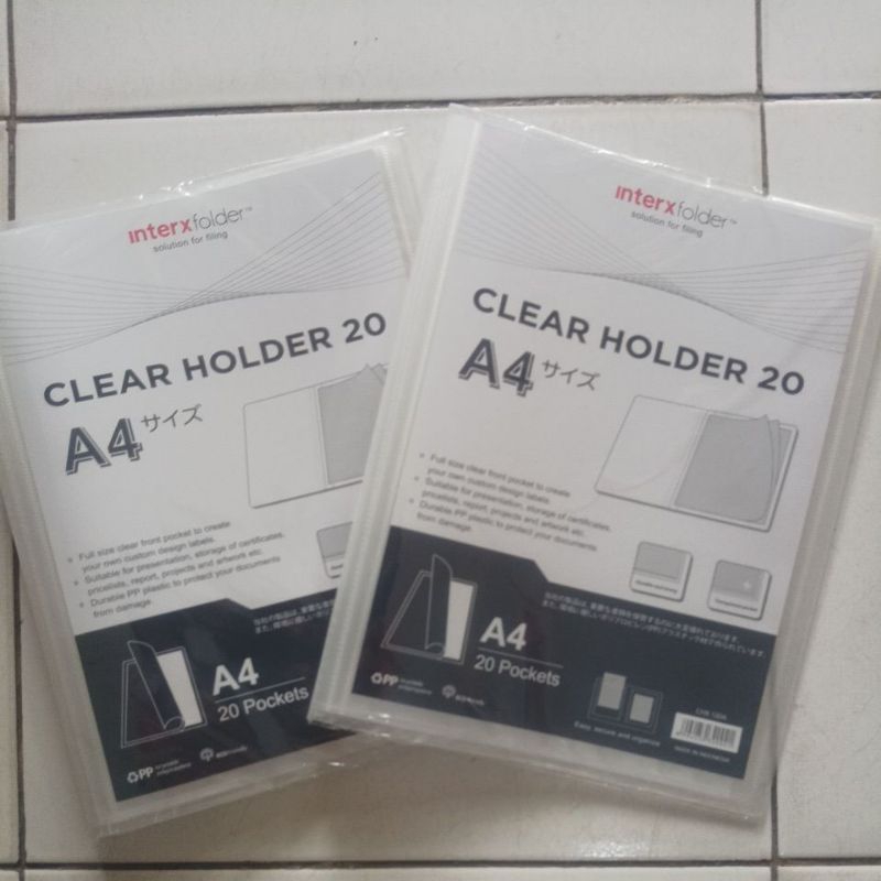 

clear holder a420sheet inter x folder