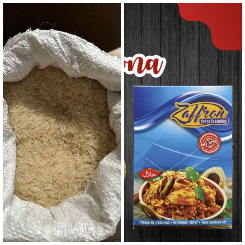 

Paket Beras Basmati 1kg & Bumbu Kabsah Zaffrona 100g