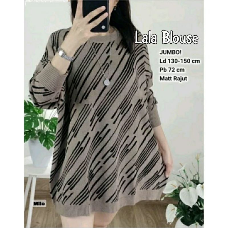 JUMBO LD 130 CM LALA KAOS WANITA BAHAN RAJUT