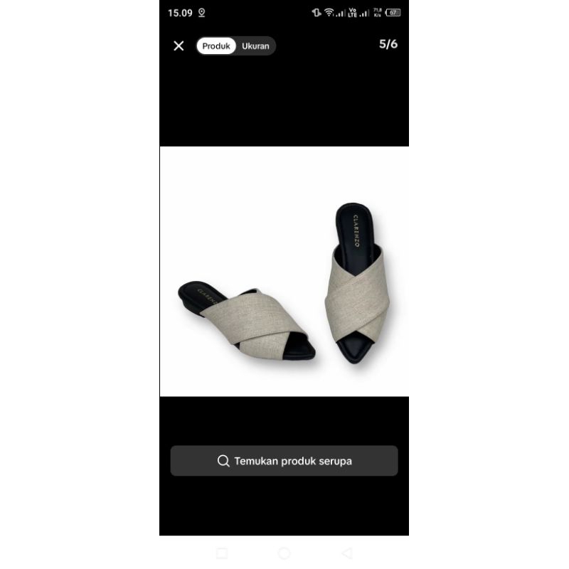 sendal clarenzo slip on heels wanita sol karet~CLARENZO