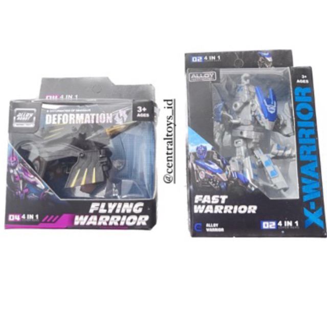 MAINAN ROBOT-ROBOT X-WARRIOR-ROBOT WARIOR-ROBOT 4 IN 1