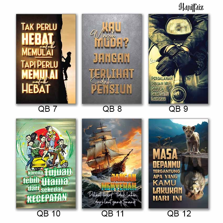 Hiasan Dinding Kata Bijak Poster Motivasi Kata Mutiara