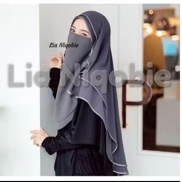 Niqob Veil 2 Layer Abu Tua - ORI Lia Niqobie