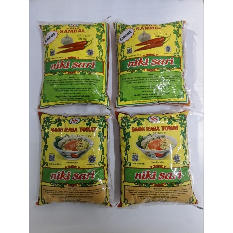 

saos Nikisari sambal dan tomat 625gr
