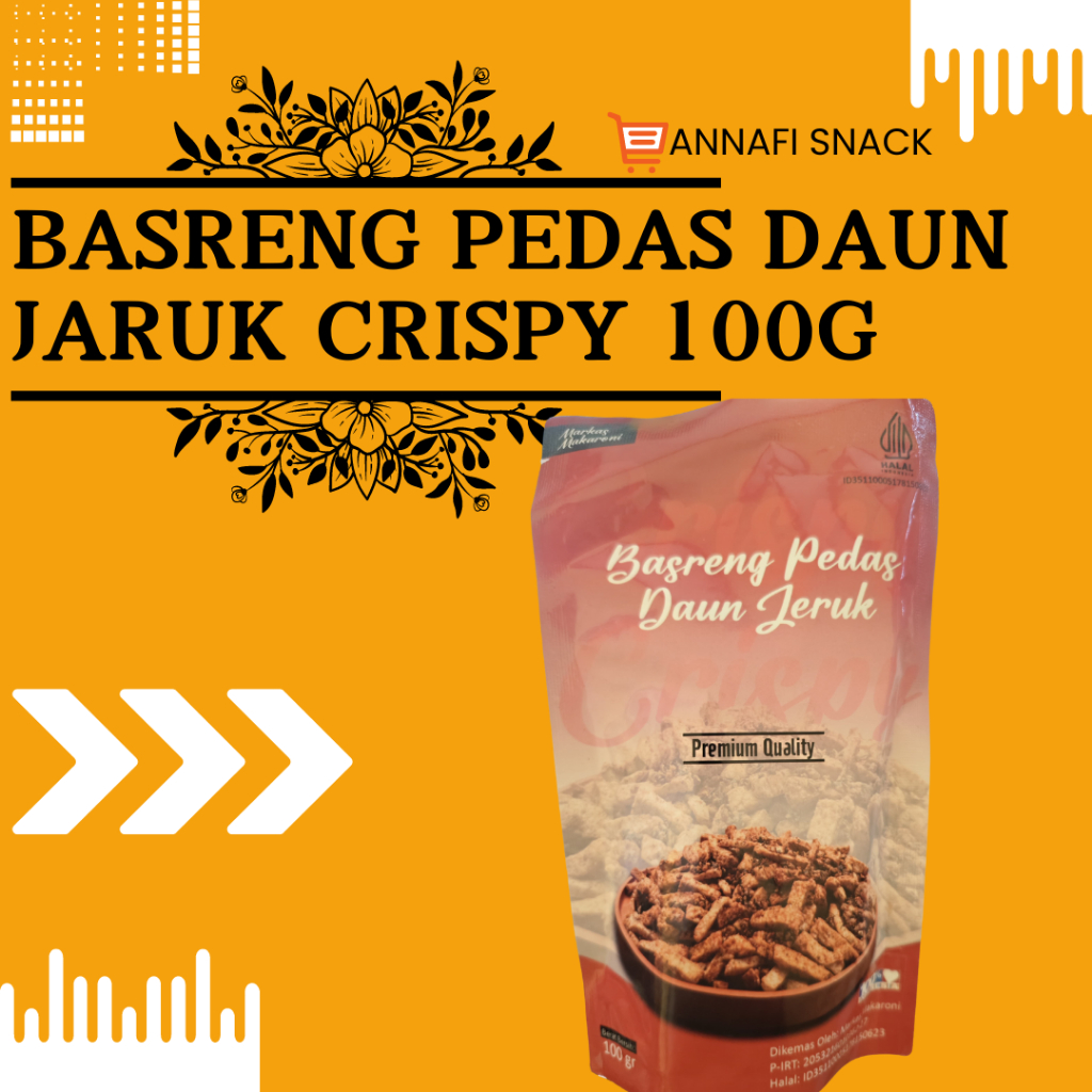 

BASRENG PEDAS DAUN JERUK CRISPY 100 GRAM // MARKAS MAKRONI