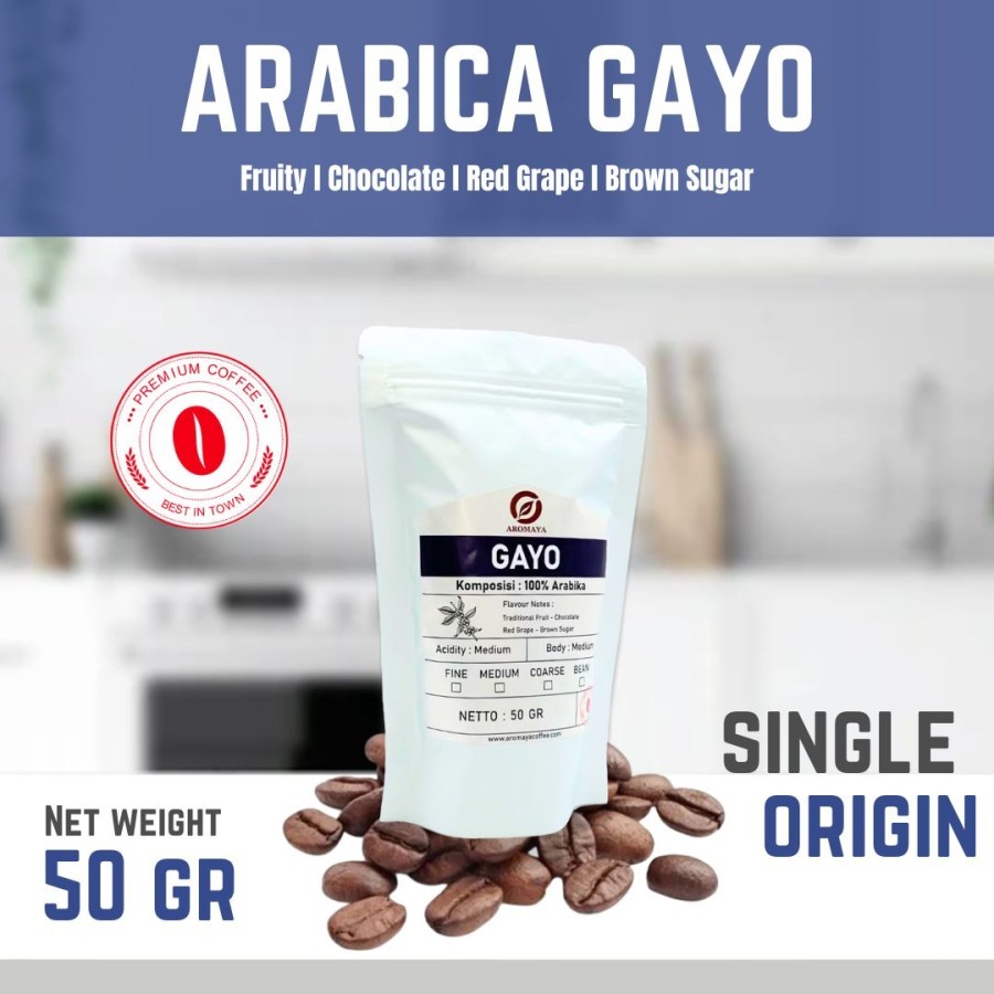 

AROMAYA Kopi Arabika Gayo Arabika Coffee 50 gram
