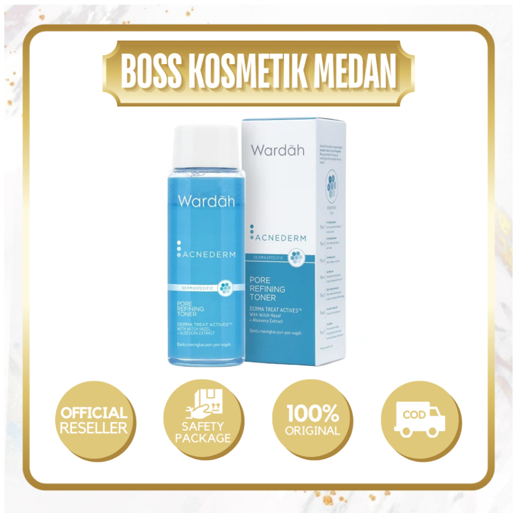 Wardah Acnederm Pore Refining Toner 100 ml - Toner Jerawat dan Mencerahkan Kulit