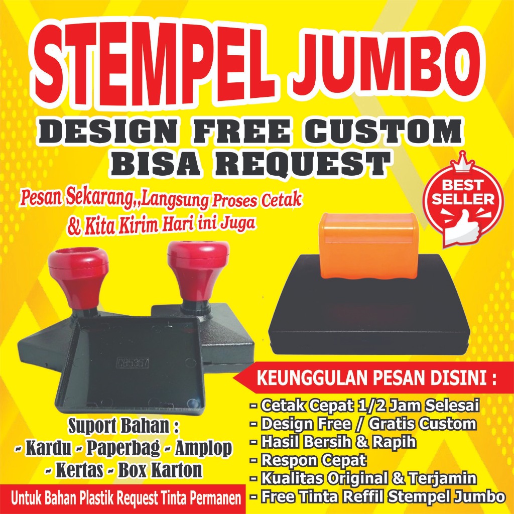 

Stempel Jumbo / Legalisir / Kardus / Kertas / Paperbag