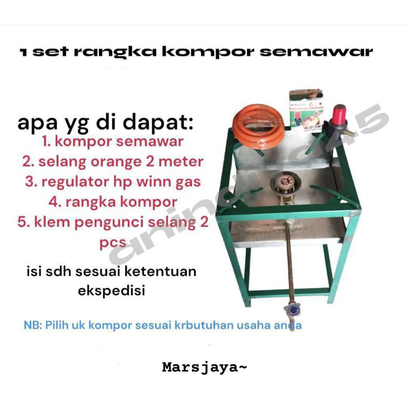 1 set kompor semawar 203/ kompor gas semawar 203 set plus rangka