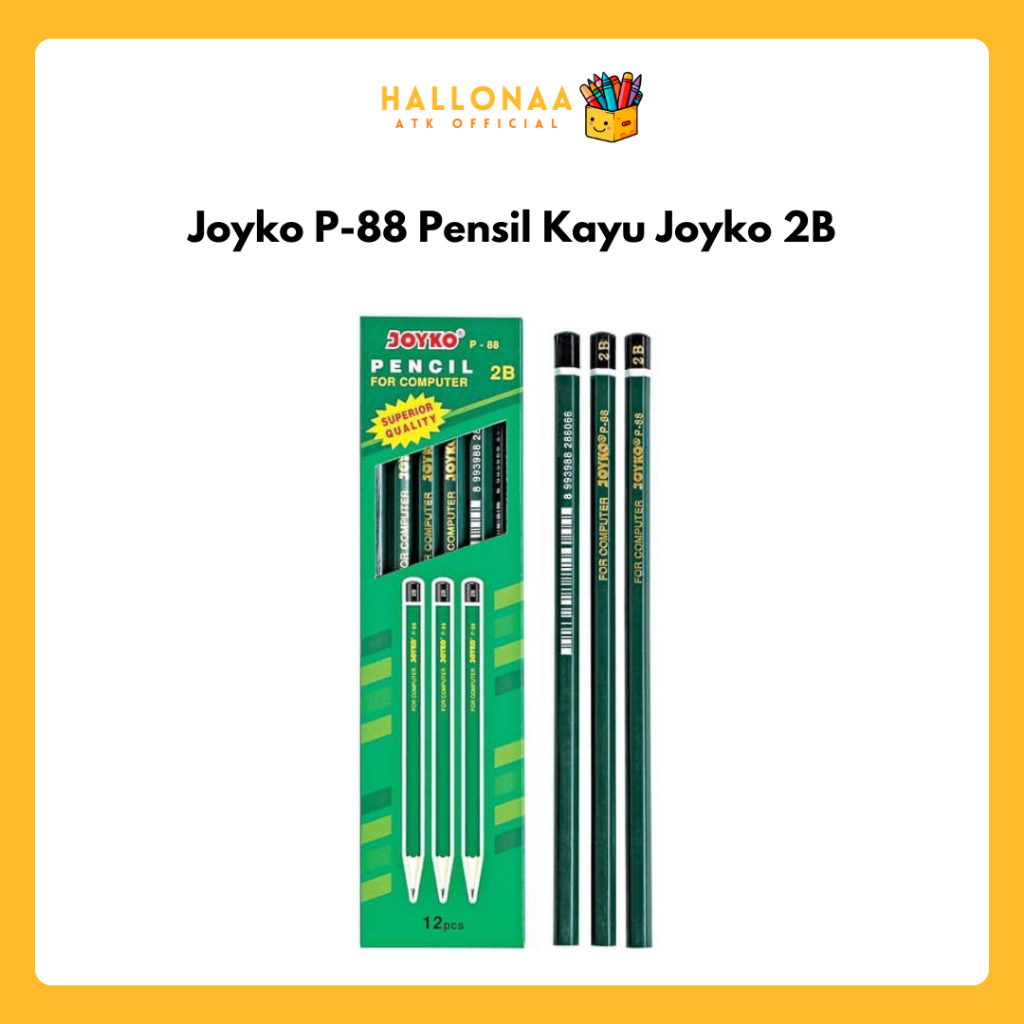 

(1pcs ) Joyko P-88 Pensil Kayu Joyko 2B HALLONAASTORE