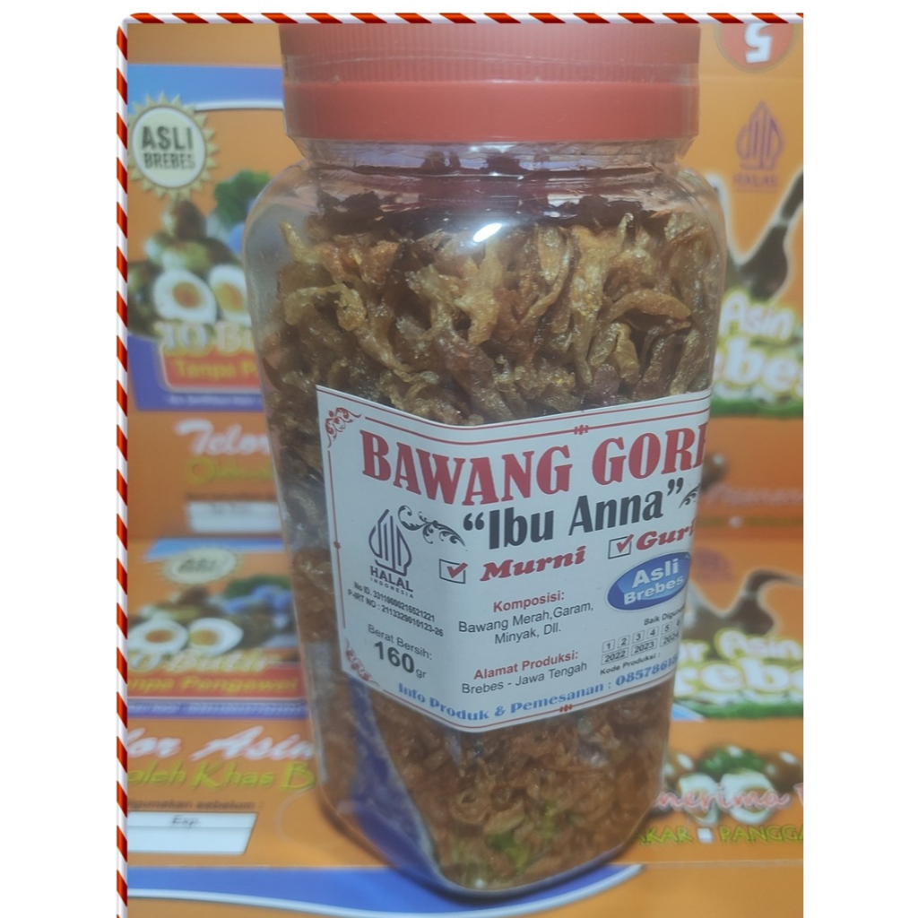 

Bawang Goreng Brebes "Ibu Anna" Kemasan 160 gram