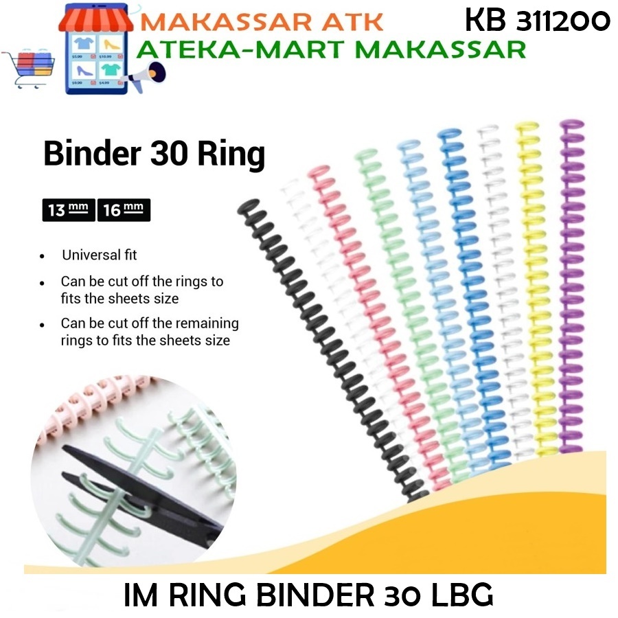 

[1PCS] RING BINDER NOTE 30 LUBANG SPIRAL RING DIY BINDER