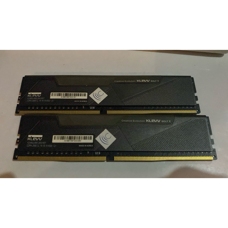 RAM Klevv Bolt X 2666MHz 2x8gb preloved