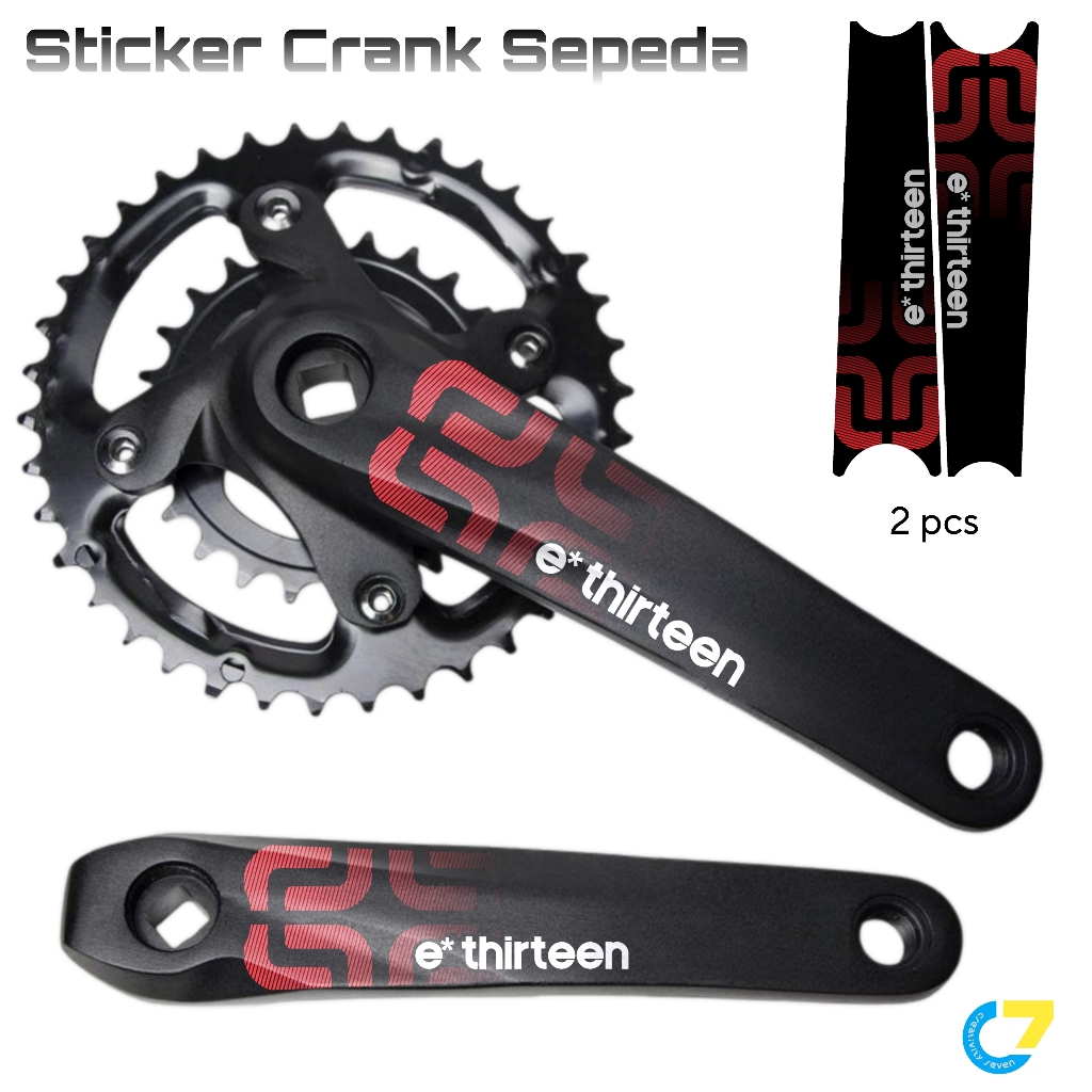 Sticker crang sepeda model E thirteen - Sticker crank sepeda MTB - Sticker sepeda MTB
