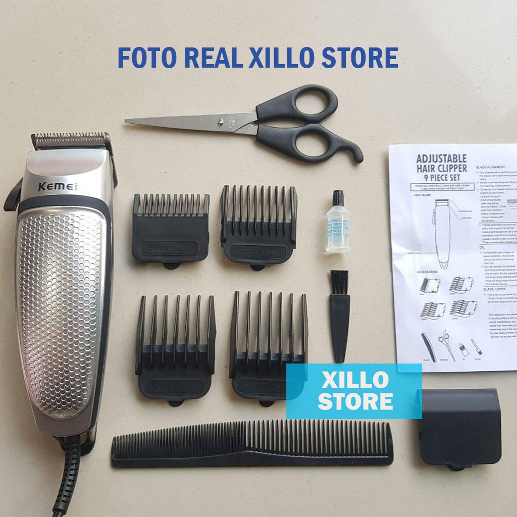 Alat Cukur Rambut Listrik Kabel Original Mesin Cukur Set Serbaguna