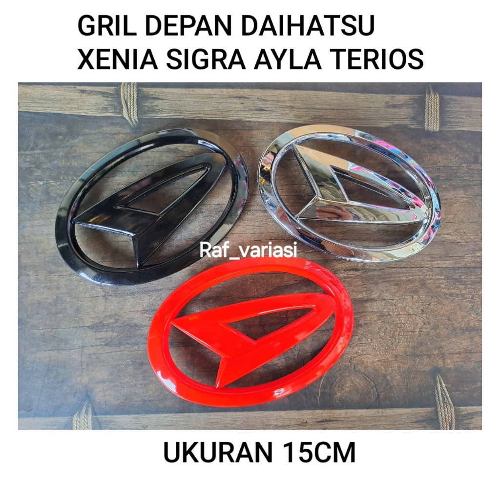 Emblem Logo depan sigra xenia terios 2016 - 2024 ukuran 15cm / gril daihatsu sigra xenia terios / Lo