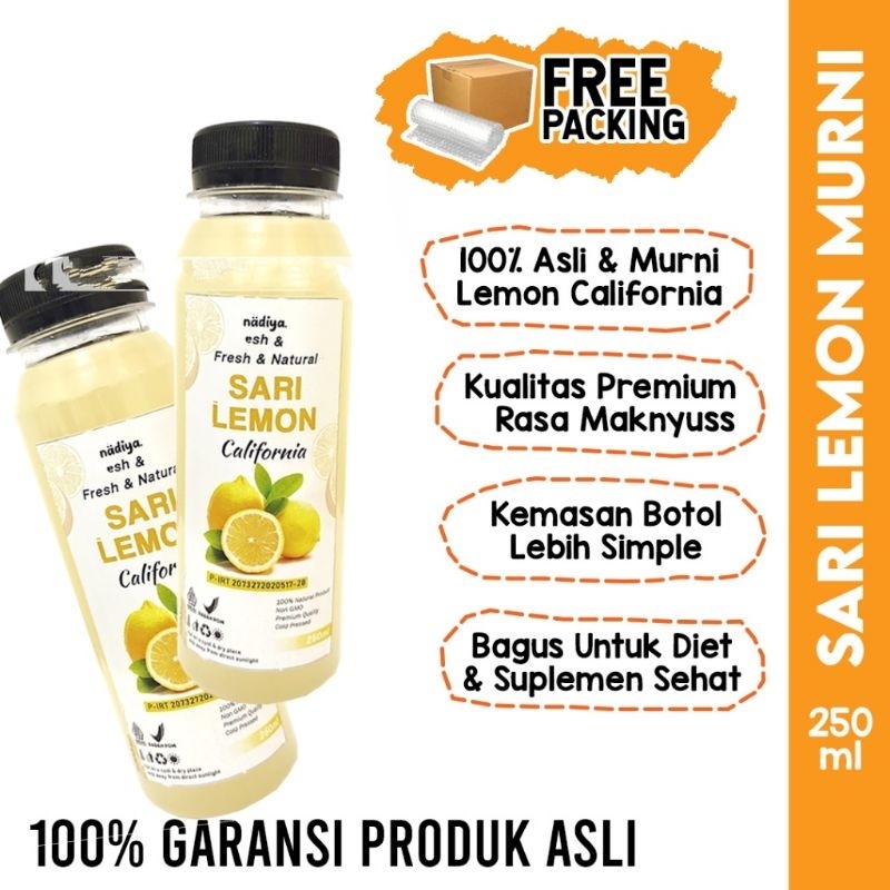 

Sari Lemon Murni Pure & Organik 250ml / Minuman Diet Keto / Jus Sari Lemon