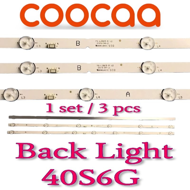 Backlight Coocaa 40S6G - Lampu Led Back Light TV 40S6G Coocaa Televisi