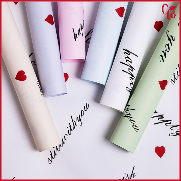 

Kertas Buket Love Cellophane Flower wrapping Hand Bouquet Florist KB6166