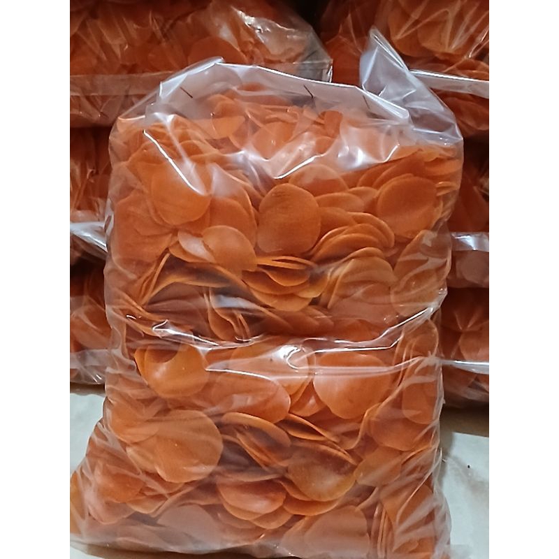 

Kerupuk seblak warna orange tipis 755g repack