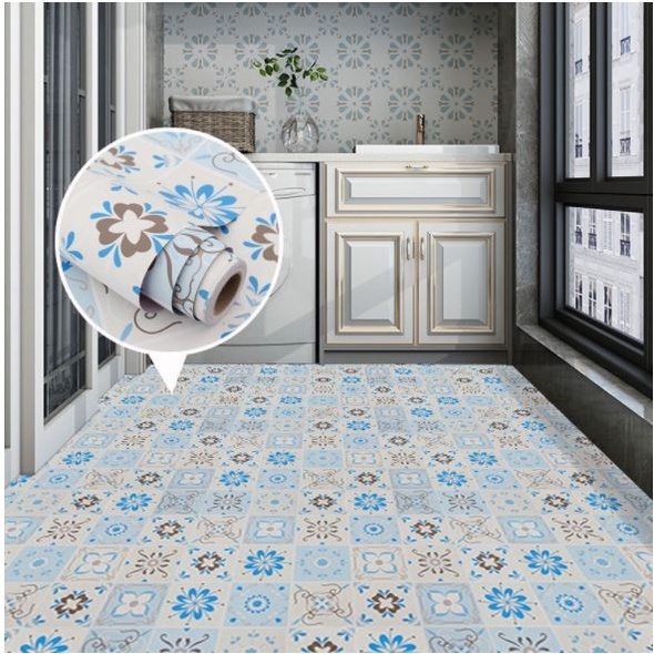 WALLPAPER ANTI AIR / STIKER LANTAI DAN DINDING / TAHAN AIR ANTI NODA / UNTUK LANTAI KAMAR MANDI DAN 