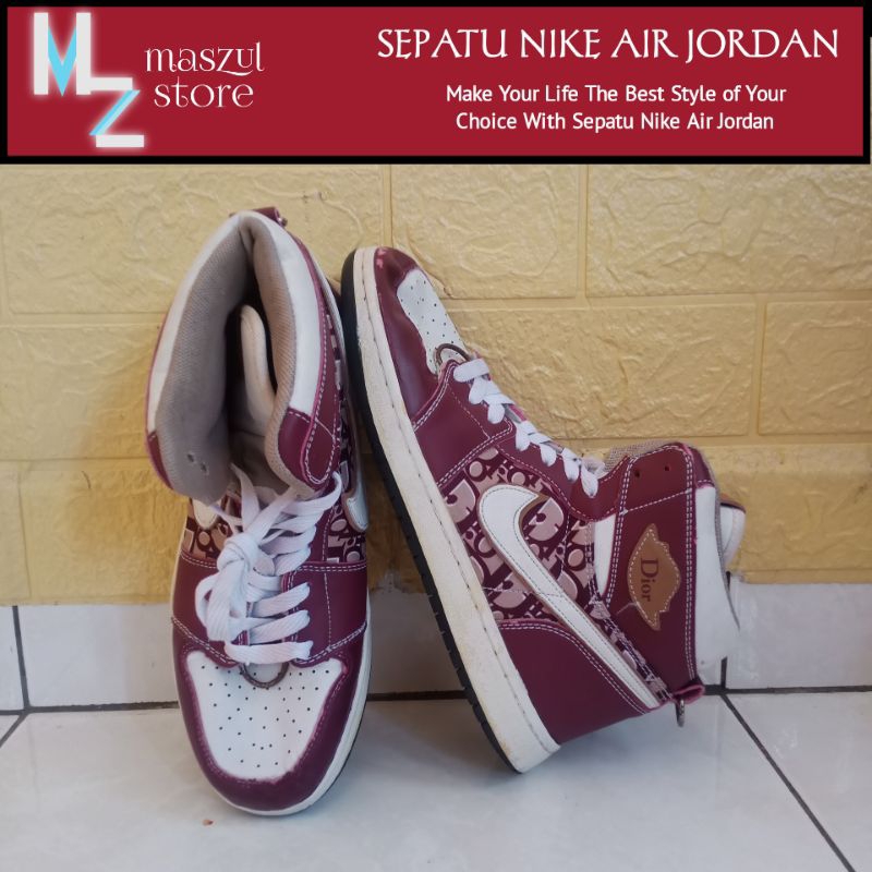 Sepatu Nike Air Jordan x Dior Second Original