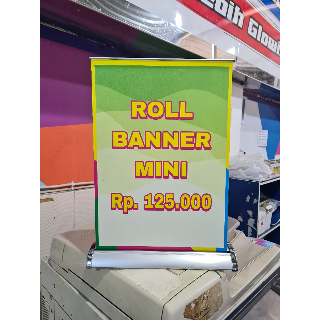 Roll Banner Mini Custom / Standing Banner Mini / Cetak Roll Banner Mini / Stand Banner Mini Full Pri