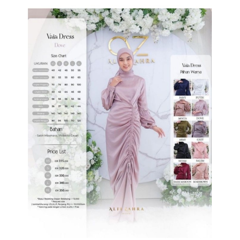 PRELOVED Vaia Dress by Alfizahrahijab warna grey