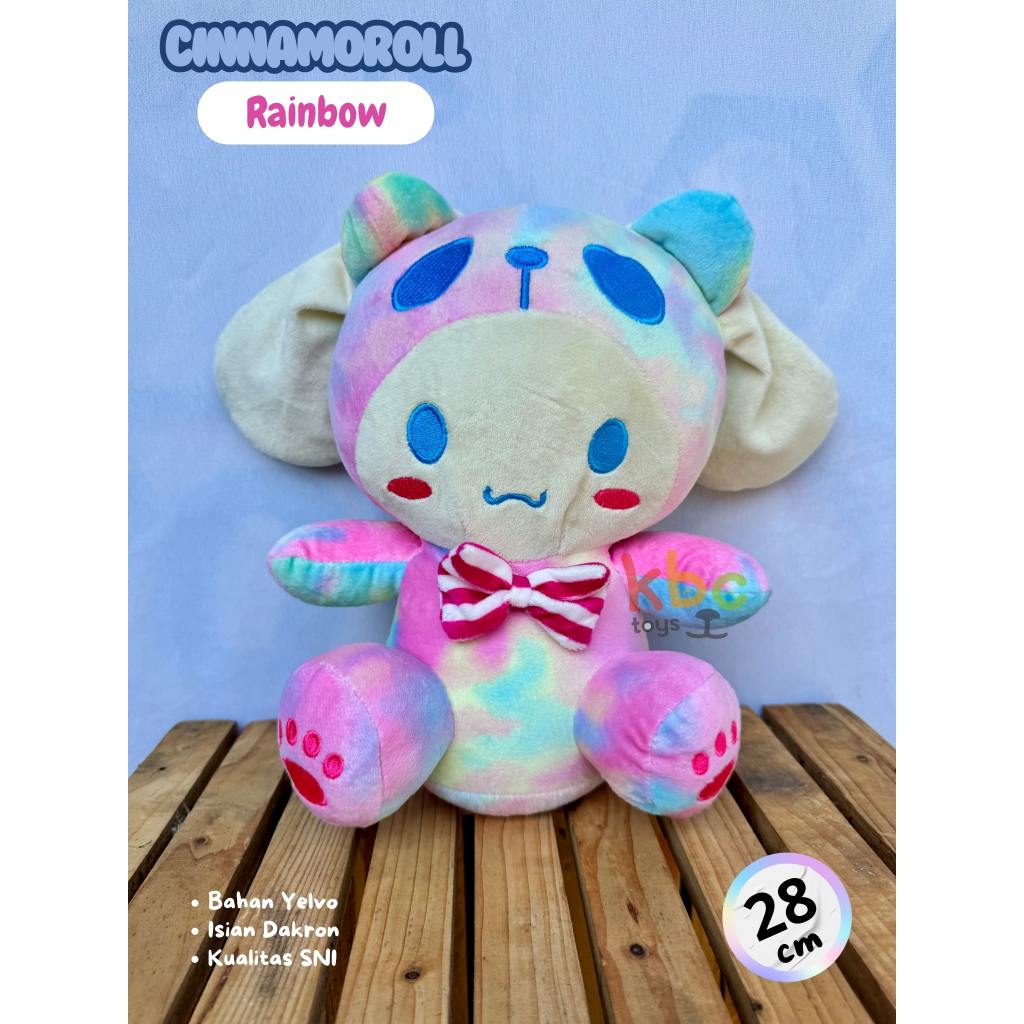 TERBARU!!! BONEKA SANRIO CINNAMOROLL RAINBOW M 30 CM -  KBC TOYS