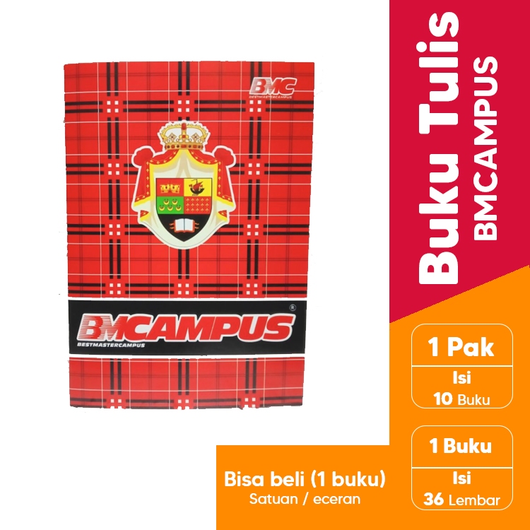 

Buku tulis BMC campus isi 36 lembar (1 pak isi 10 buku)