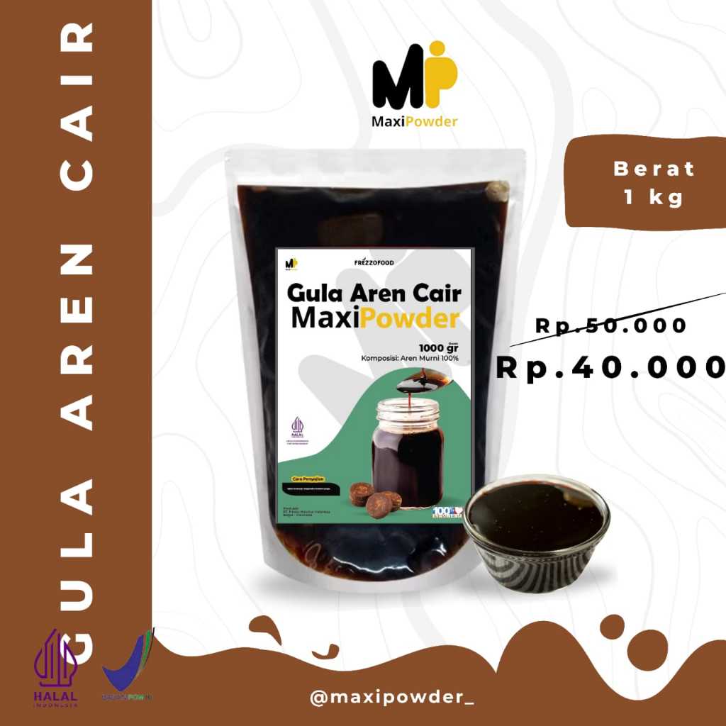 

Gula Aren Cair 1kg / Syrup Palm Sugar Termurah / Palm Sugar Premium / MaxiPowder